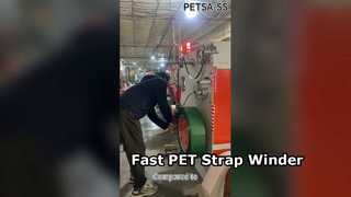 View 350m/Min Polyester PET Strap Winder 330kg With Adjustable Constant Tension Demo